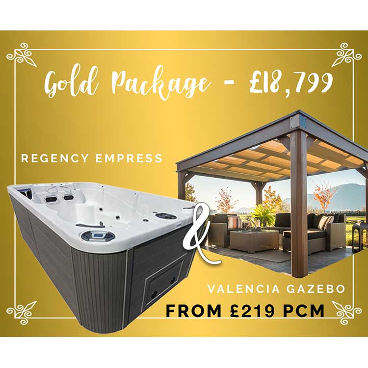 REGENCY 'EMPRESS' SWIM SPA + 10 X 14 VALENCIA GAZEBO PACKAGE Award Leisure Lincoln